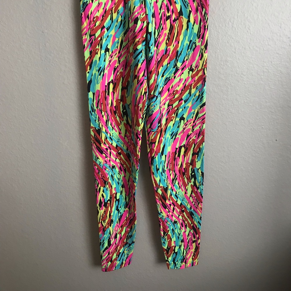 4 Pair of Neon Patterned High Quality Leggings. Made in Brazil.